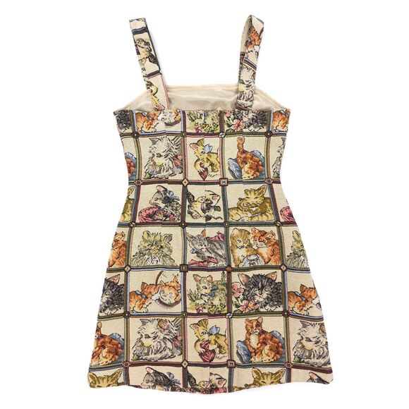 NEW Cider Cat Tapestry Woven Mini Dress Cottagecore Cat Lady Kitschy Grandmacore - Picture 5 of 5